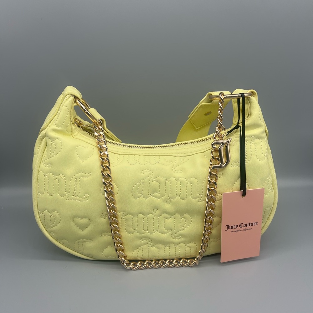 Juicy couture juicy puff halfmoon crossbody purse